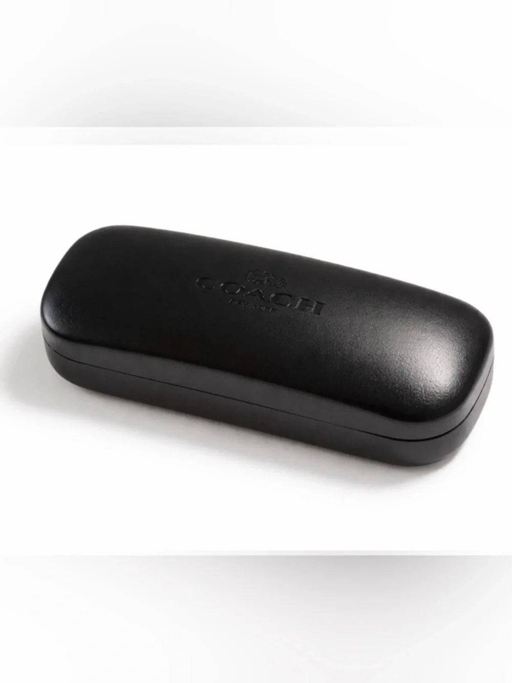 Coach‎ eyeglass case hard shell black logo travel unisex